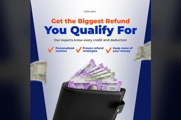 Expert Tax Refund Services Promo Template