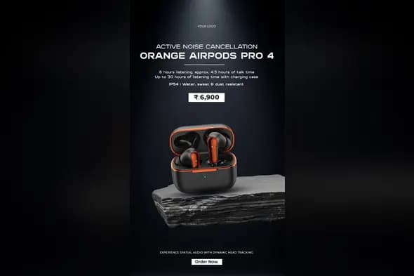 High-Tech Earbuds Social Media Ad