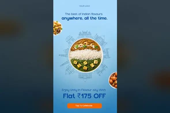 Patriotic Indian Food Offer Template
