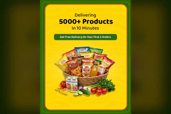 Delivering 5000+ Products in 10 Minutes Grocery Delivery Template