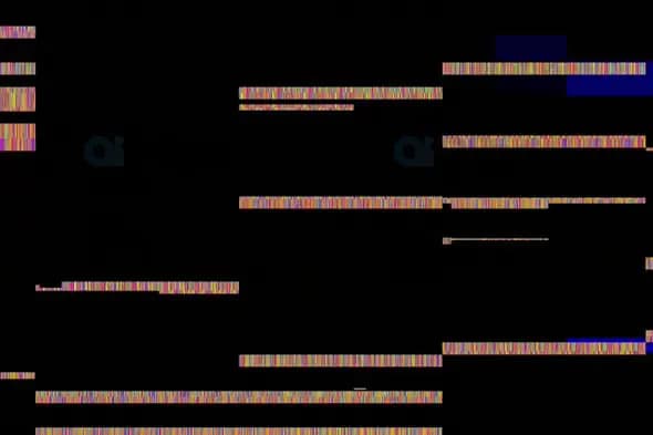 Pixelated Glitch Lines - Futuristic Digital Breakdown Motion Graphic