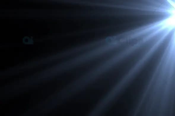 Radiant Light Beams from Upper Right - Dynamic Spotlight Effect