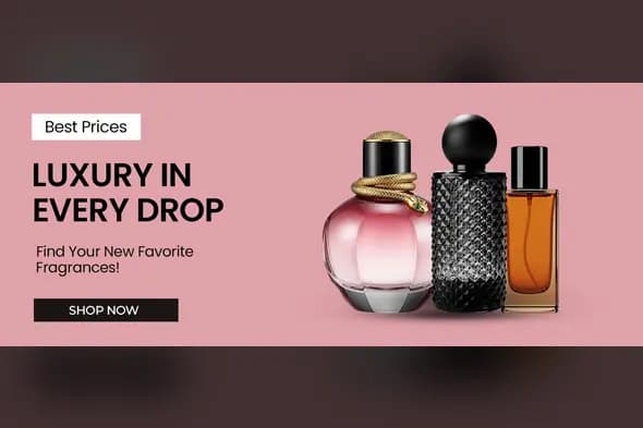 Luxury Perfume Sale Web Banner Template