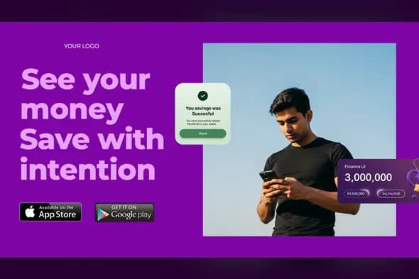 Mobile Finance & Savings App Ad Template