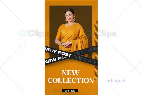 Ethnic Wear New Collection Banner PSD Template