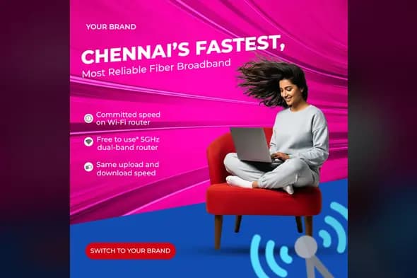 High-Speed Fiber Broadband Ad Template