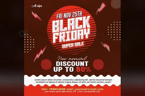 Black Friday Super Sale PSD Template