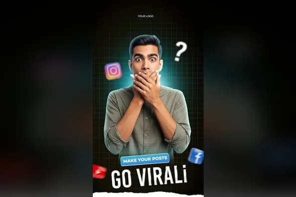 Social Media Shock Thumbnail Template