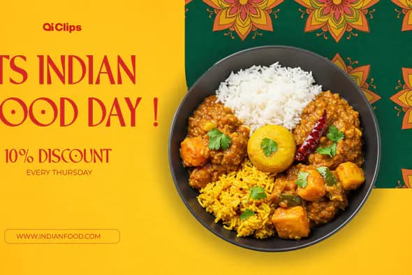Indian Food Day Discount Promotion