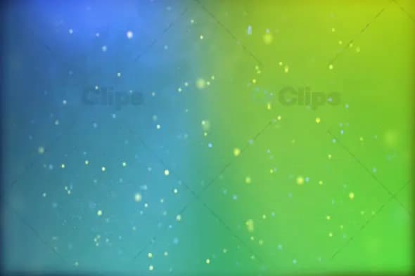 Blue and Green Floating Particles Overlay with Subtle Glow