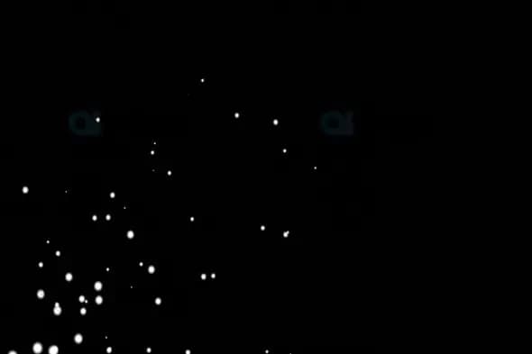 Glowing White Particles Overlay on Black Background