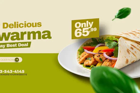 Shawarma Special Offer Banner Template