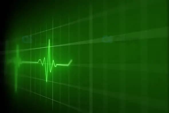 Green ECG Heartbeat Monitor Effect
