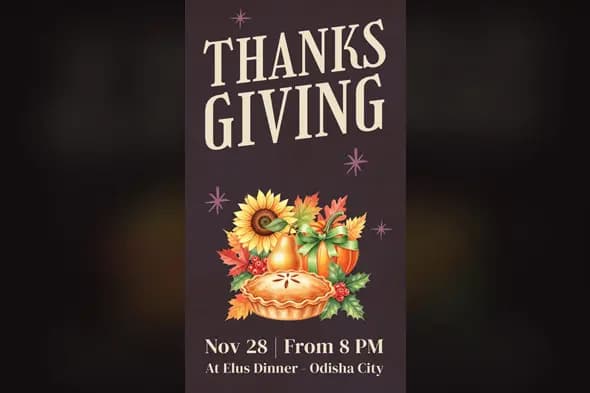 Elegant Thanksgiving Dinner Invitation Template