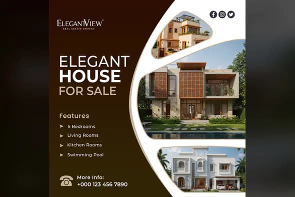 Elegant House Sale Social Media Template