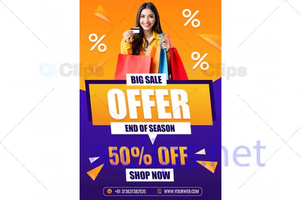 End of Season Sale Offer PSD Template