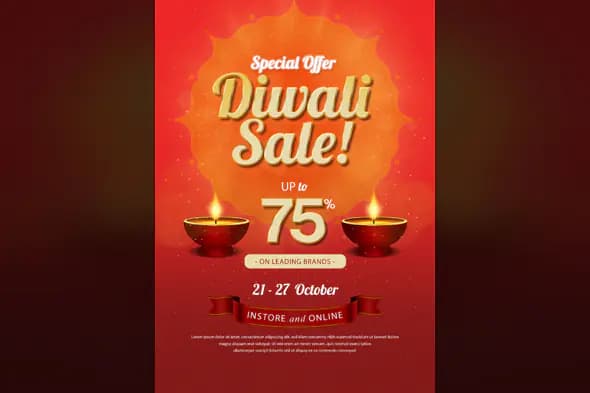 Diwali Special Offer Flyer Template