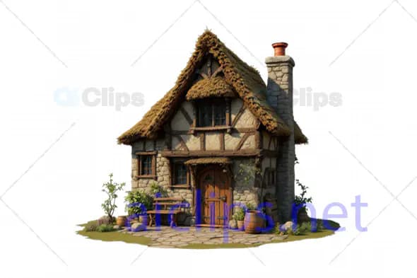 Quaint Medieval Cottage - 3D Model