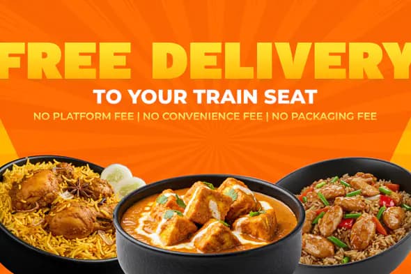 Train Food Delivery Promo Banner