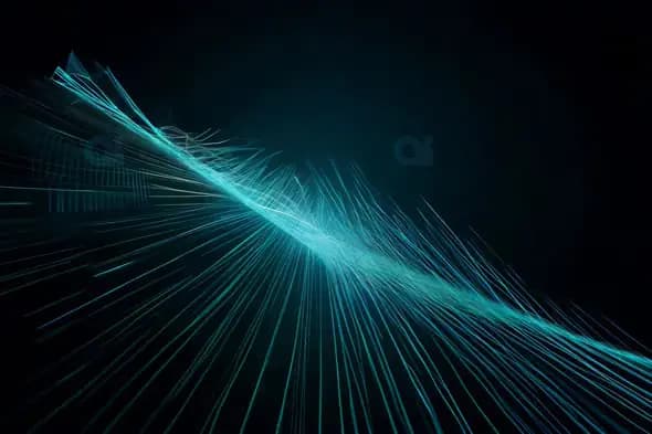 Futuristic Blue Light Trail Effect on Dark Background