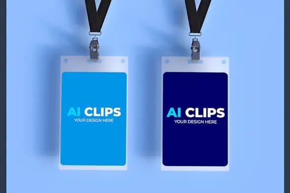Minimal ID Badge Mockup