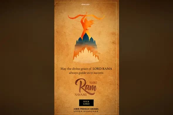 Auspicious Ram Navami Property Ad Template