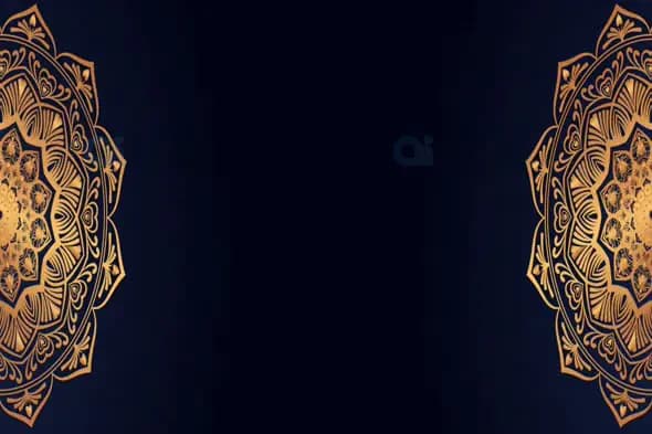 Elegant Gold Mandala on Dark Background