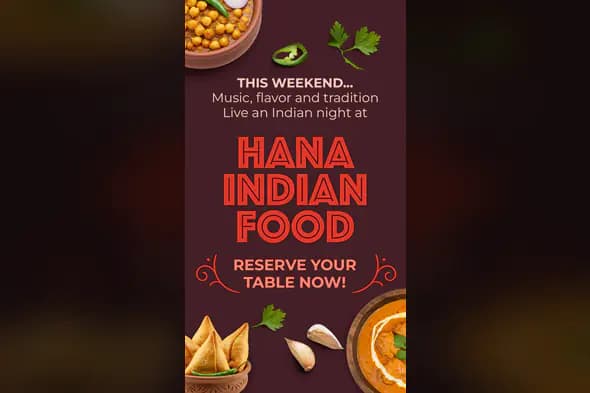 Indian Restaurant Weekend Event Poster