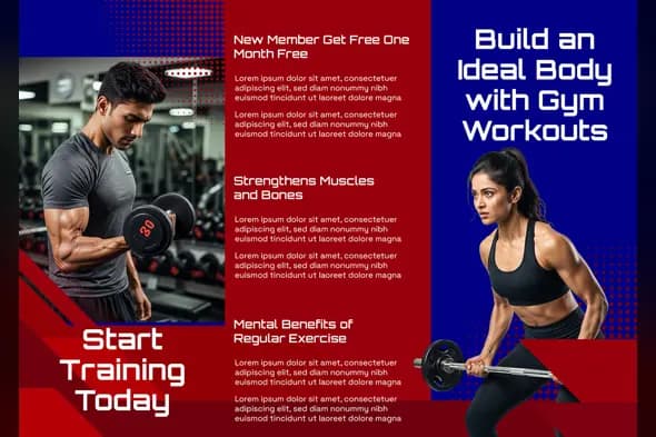 Modern Fitness Gym Promotional Template