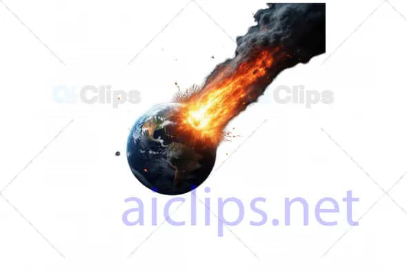 Meteor Impact on Earth 3D Model