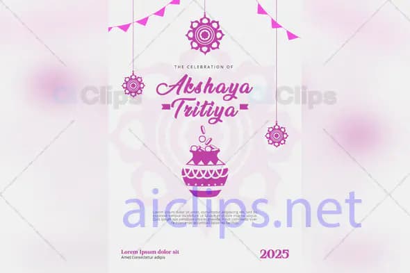 Akshaya Tritiya Celebration Poster PSD Template