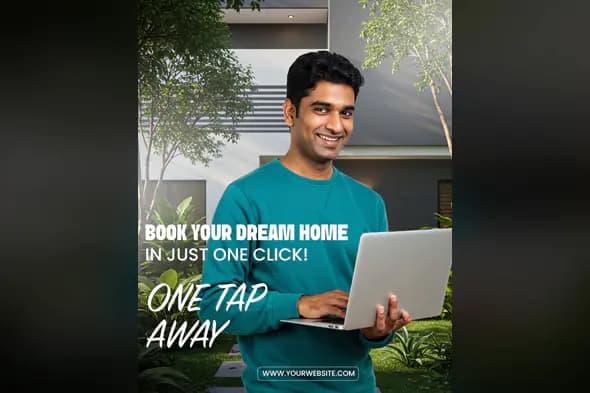 Dream Home Booking Banner PSD Template
