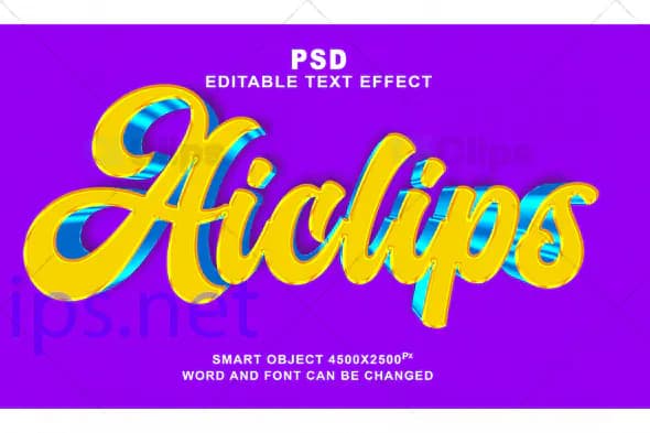 Bold Retro Text Effect PSD