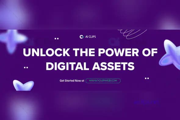 Digital Assets Promotional Banner PSD Template