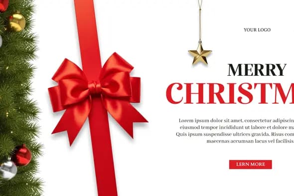 Premium Christmas Greeting Banner Template