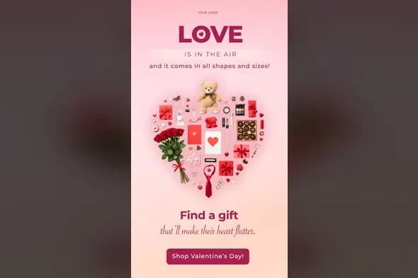 Valentine's Day Gift Shop Promotion Template