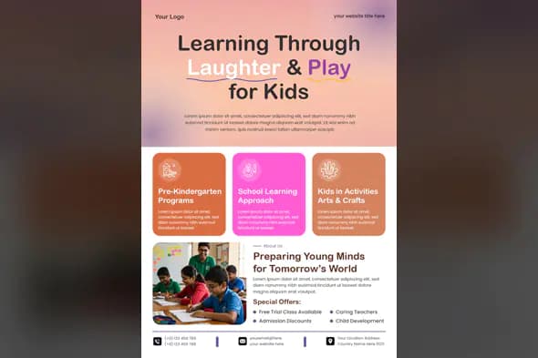 Kids Education Program Flyer