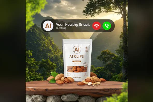 Nature-Theme Almond Healthy Snack Template