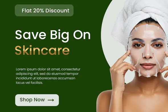 Skincare Discount Promo Banner
