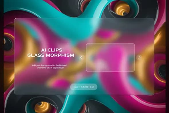 Glass Morphism Interface UI Mockup
