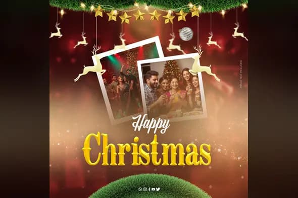 Festive Christmas Photo Memories Template