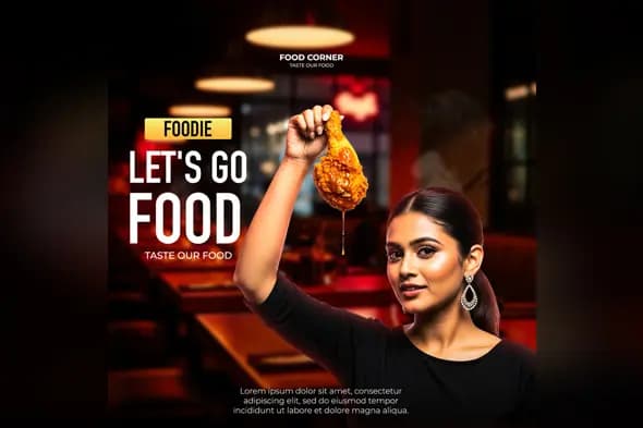 Fried Chicken Restaurant Social Media Template