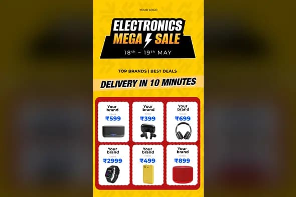 Electronics Mega Sale Banner Template