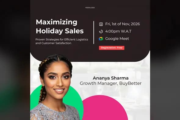 Business Webinar Announcement Template