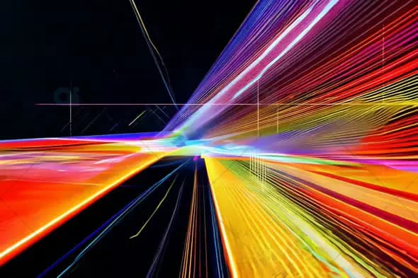 Dynamic Neon Light Trails - Futuristic High-Speed Animation