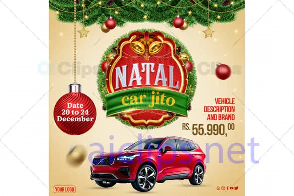 Christmas Car Sale PSD Template