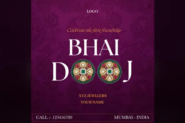 Premium Bhai Dooj Jewelry Promotion Template
