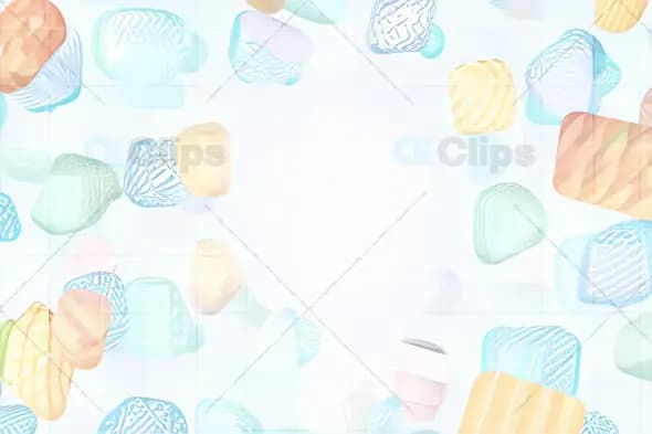 Soft Pastel Geometric Shapes - Abstract Minimalist Animation