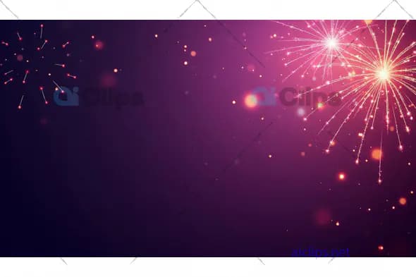 Fireworks on a Purple Background