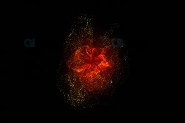 Fiery Red Shockwave Burst - Explosive Energy Transition